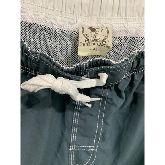 4X Panama Jack Mens New Swim Trunks Gray Bathing Suit - Picture 3 of 9